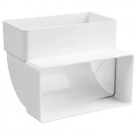 Koleno vertikální, hranaté 90° 110 x 55 mm DALAP 5252