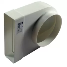 Redukce z kulatého na hranaté potrubí 90°, 204 x 60 mm / Ø 150 mm DALAP 823