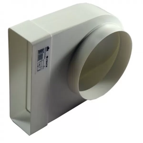 Redukce z kulatého na hranaté potrubí 90°, 204 x 60 mm / Ø 150 mm DALAP 823