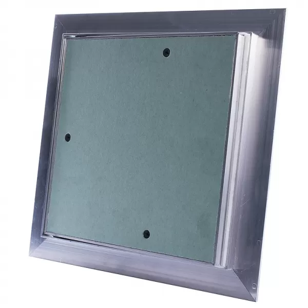 Revizní hliníková dvířka do sádrokartonu, prachotěsná, zelená deska, 600 x 600 mm DALAP RDDB 600x600