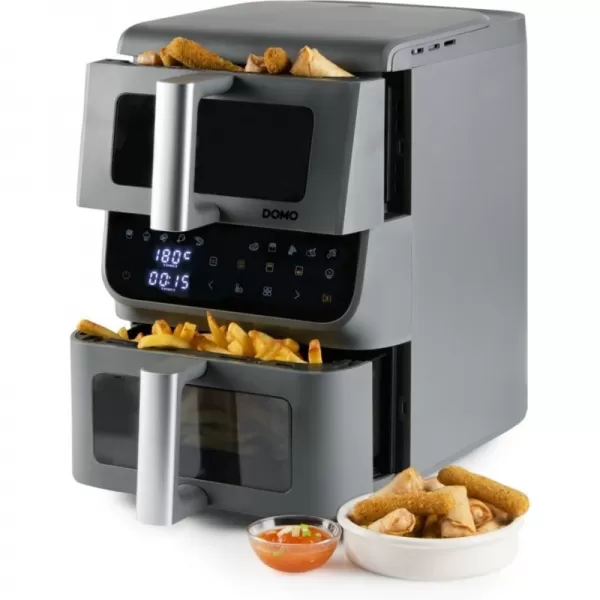 Vertikální dvojitá horkovzdušná fritéza 3,5+6,5 l - DOMO DO550FR
