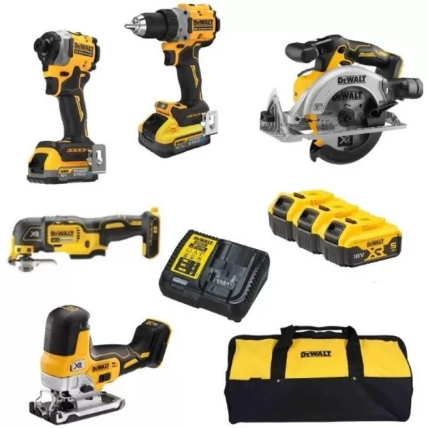 Aku bezuhlíková kombosada náradie 18V 3x5,0Ah DeWALT DCK502P3