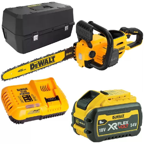 Aku řetězová pila 45 cm FLEXVOLT 54V 1x9,0Ah kufr DeWALT DCMCS574X1