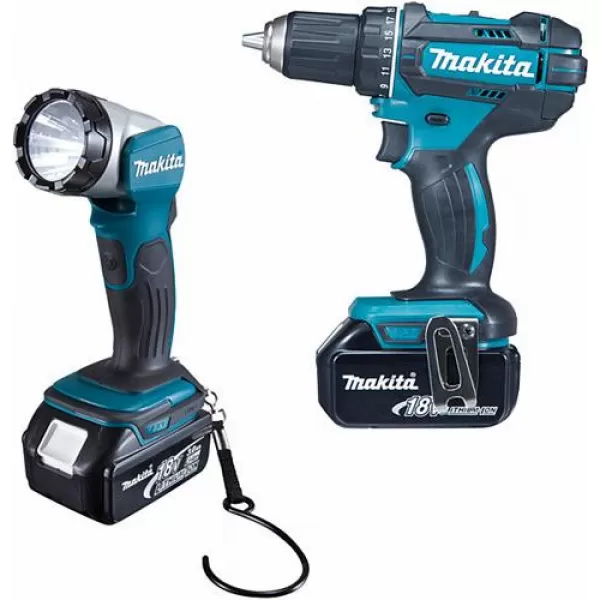 Aku vrtací šroubovák se svítilnou 18V 3,0Ah Li-ion Makita DDF482RFJ1