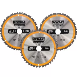 Sada 3ks pilových kotoučů 216x30mm (2xDT1952, 1xDT1953) DeWALT DT1962
