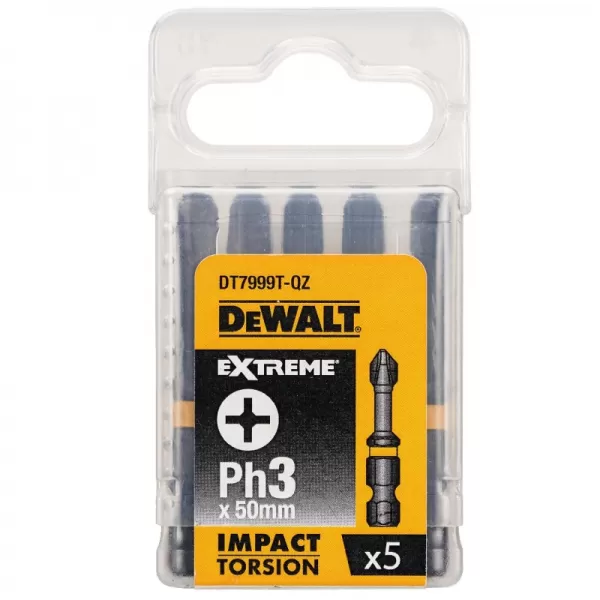 Sada Torsion bitů Ph3x50mm 5ks DeWALT DT7999T