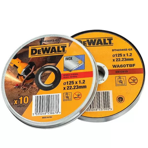 Kotúče pre uhlové brúsky 125mm DeWALT DT42340TZ 10 ks