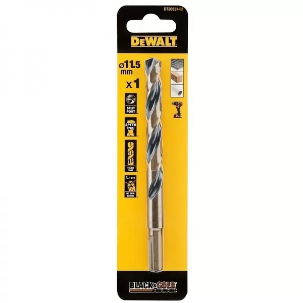 Vrták do kovu 11,5 mm HSS-G Black&Gold DeWALT DT20533