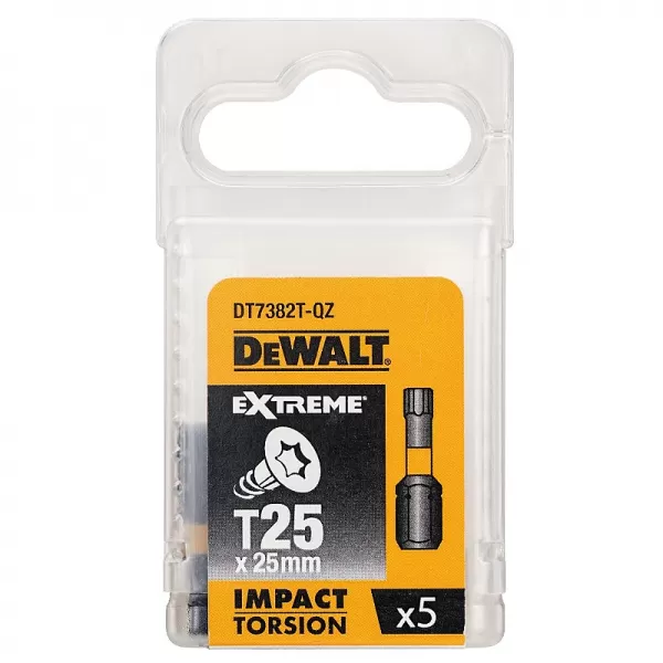 Sada Torsion bitů T25x25mm 5ks DeWALT DT7382T