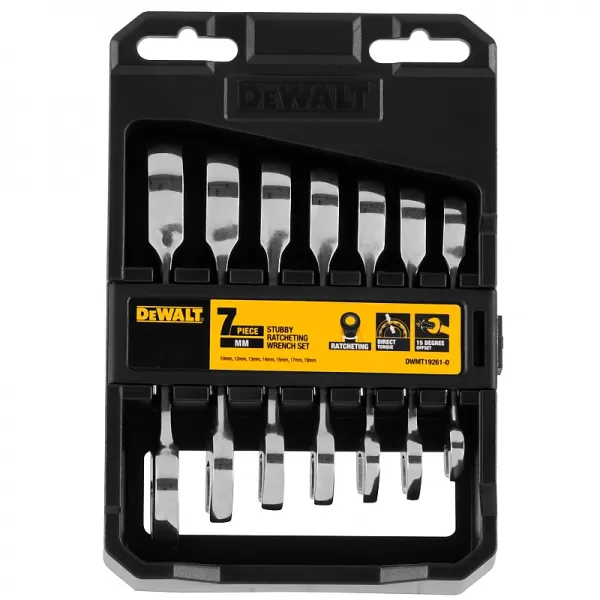 7dílná sada očkoplochých klíčů s ráčnou DeWALT DWMT19261-0