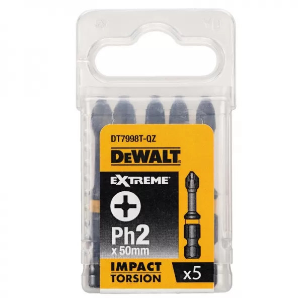 Sada Torsion bitů Ph2x50mm 5ks DeWALT DT7998T