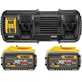 Dvojitá nabíjačka + 2x batéria 9,0Ah FLEXVOLT DeWALT DCB132X2