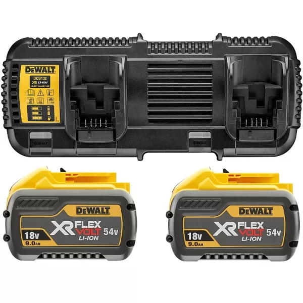 Dvojitá nabíječka + 2x akumulátor 9,0Ah FLEXVOLT DeWALT DCB132X2