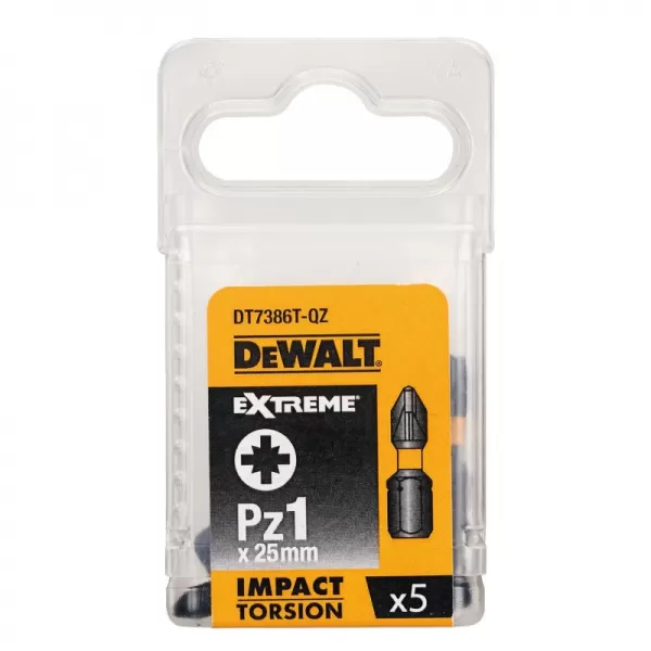 Sada Torsion bitů Pz1x25mm 5ks DeWALT DT7386T
