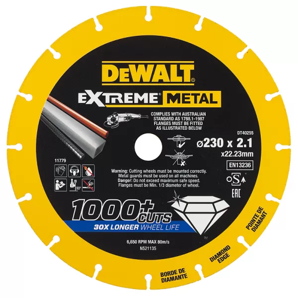 Diamantový kotúč EXTREME METAL 230mm DeWALT DT40255