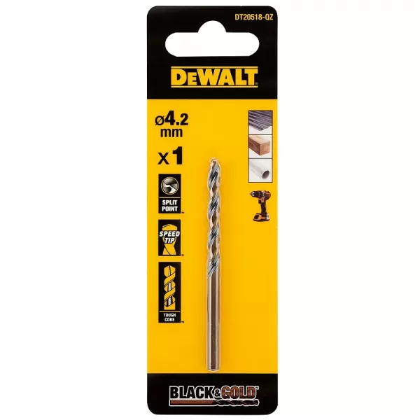 Vrták do kovu 4,2 mm HSS-G Black&Gold DeWALT DT20518