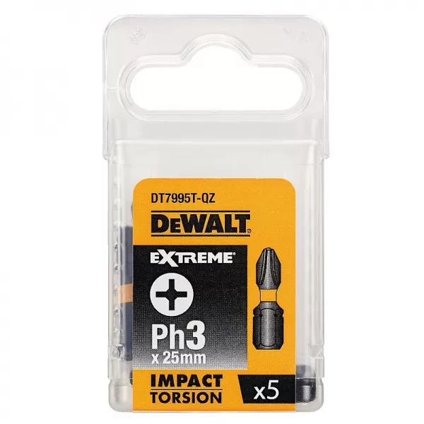 Sada Torsion bitů Ph3x25mm 5ks DeWALT DT7995T