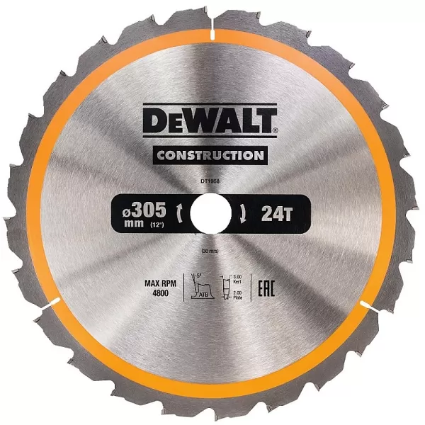 Pilový kotouč 305x30mm 24z ATB -5° DeWALT DT1958
