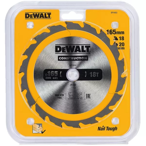 Pilový kotouč 165x20mm, 18 zubů pro rychlé řezy DeWALT DT1933