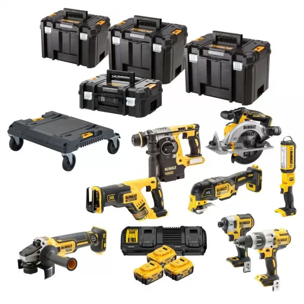 Aku bezuhlíková kombo sada nářadí 18V 4x5,0 Ah XR DeWALT DCK853P4T