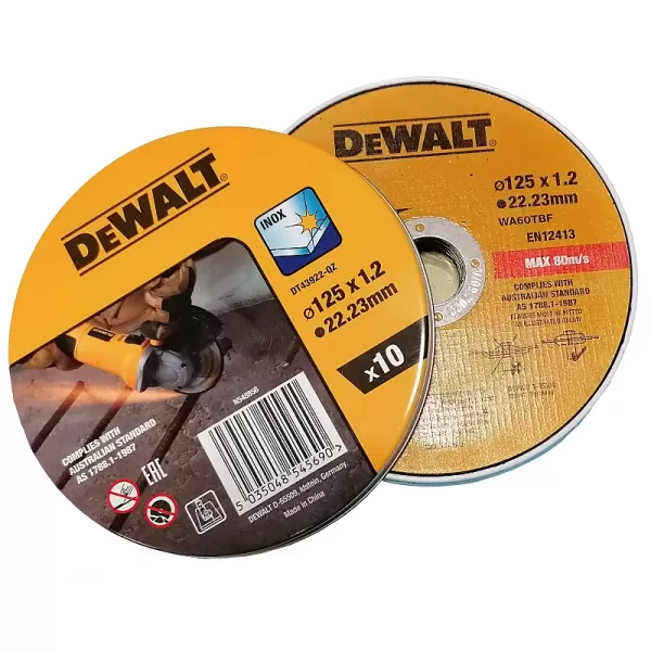Řezný kotouč 125 x 1,2mm, 10ks DeWALT DT43922