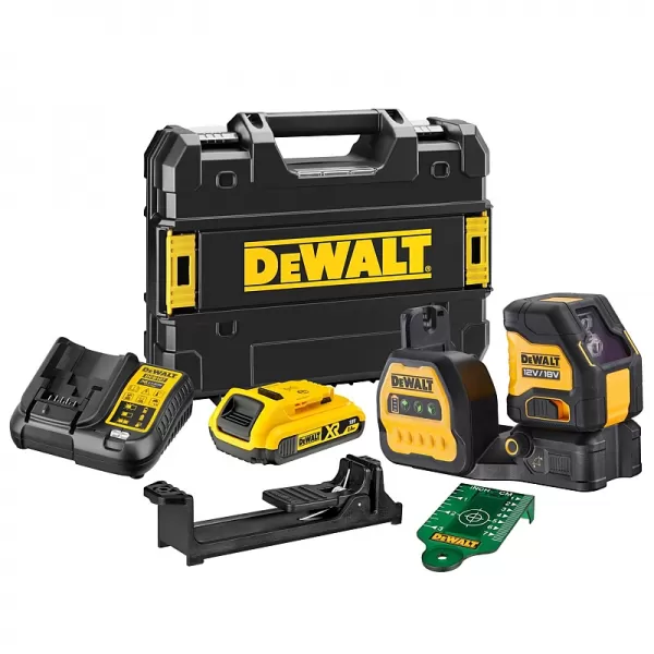 Aku zelený křížový laser 18V 1x2,0Ah DeWALT DCE088D1G18