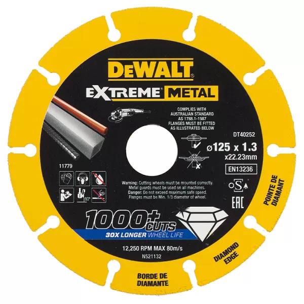 Diamantový kotouč EXTREME METAL 125mm DeWALT DT40252