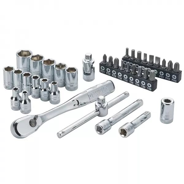 37dílná sada hlavic s ráčnou 1/4" DeWALT DWMT19238-1