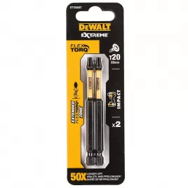 Sada bitů T20x85mm 2ks Extreme Impact Torsion DeWALT DT70568T