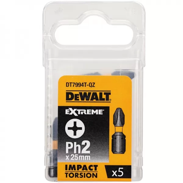 Sada Torsion bitů Ph2x25mm 5ks DeWALT DT7994T
