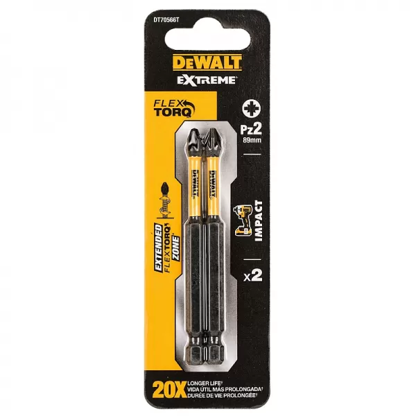 Sada bitov Pz2x85mm 2ks Extreme Impact Torsion DeWALT DT70566T