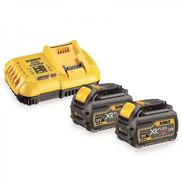 2x akumulátor 54V 6,0Ah FLEXVOLT + nabíječka DeWALT DCB118T2