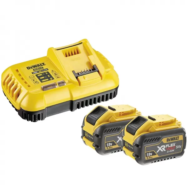 2x akumulátor 54V 9,0Ah FLEXVOLT + nabíječka DeWALT DCB118X2