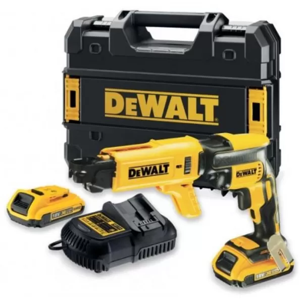 Aku bezuhlíkový šroubovák na sádrokarton 18 V Li-Ion 2x5,0 Ah DeWALT DCF620P2K