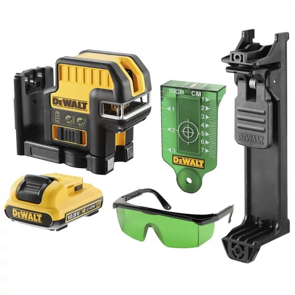 Křížový pětibodový laser se zeleným paprskem 1x2,0Ah 10,8V DeWALT DCE0825D1G