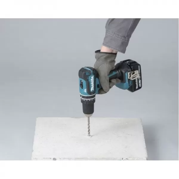 Aku bezuhlíkový příklepový šroubovák 18V Makita DHP485Z - set baterie 5,0Ah + sada bitů E-00022