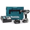 Aku bílý příklepový šroubovák Li-ion LXT 18V/2x3,0 Ah, Makpac Makita DHP482RFWJ