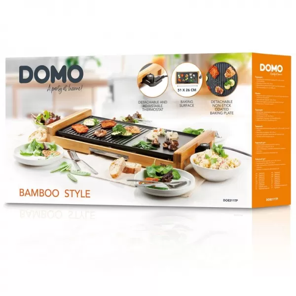 Elektrický stolní gril bambusový DOMO DO8311TP
