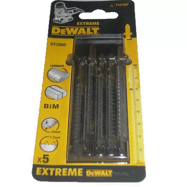 Pilový plátek na laminát přímé řezy pro přímočaré pily 82mm 5ks DeWALT DT2080