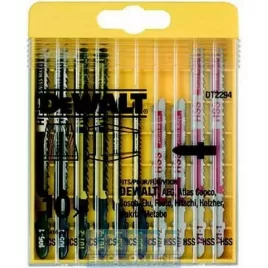 10-ti dílná sada pilových plátků mix na dřevo a kov pro přímočaré pily DeWALT DT2294