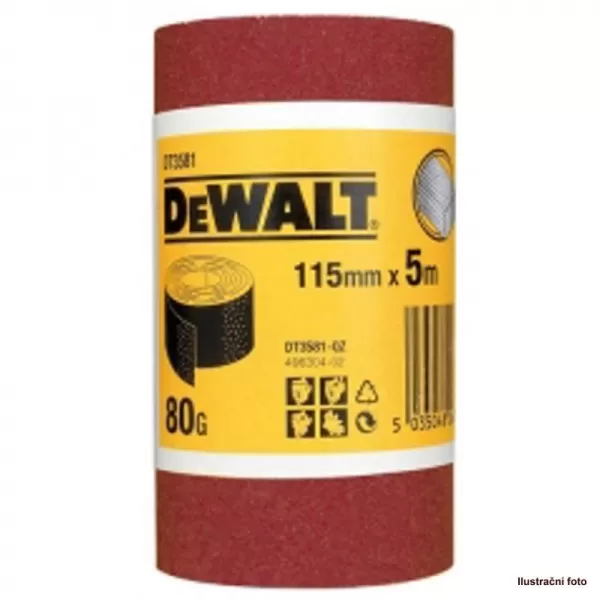 Role brusného papíru 5m x 115mm P 180 DeWALT DT3583