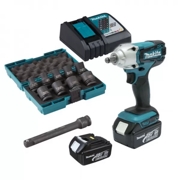 Aku rázový uťahovák 2x3,0Ah 18V Makita DTW190JX3