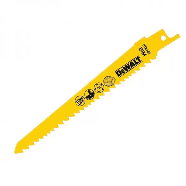 Pilový plátek demoliční na dřevo hladký a obloukový řez pro aku mečové pily 152mm 5ks DeWALT DT2344