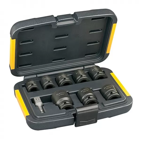 9-dílná sada pro rázové utahováky DeWALT DT7507