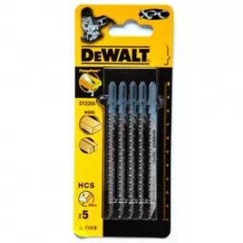 Pilový plátek na dřevo a plasty do 30mm čistý řez pro přímočaré pily 100mm 5ks DeWALT DT2205