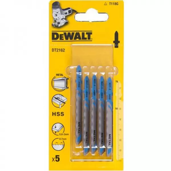 Pílový kotúč na tenký kov 0,8-2mm priamy rez pre priamočiare píly 76mm 5ks DeWALT DT2162