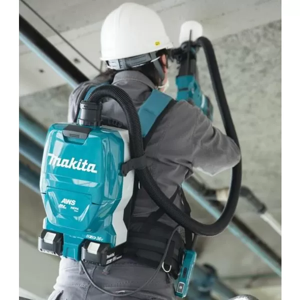 Aku zádový vysavač s AWS Li-Ion 2x18V bez aku Makita DVC265ZXU