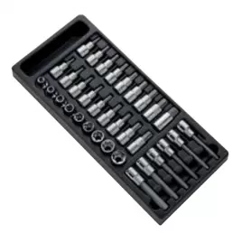 33dílná sada 1/2" zástrčných hlavic a TORX hlavic v modulu Tona Expert E032922T