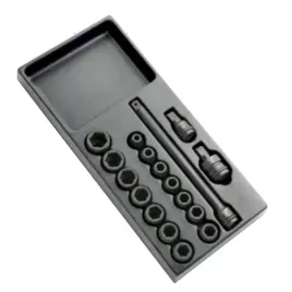 17dílná sada 1/2" rázových hlavic a příslušenství v modulu Tona Expert E040601T