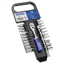 1/4" Sada hlavic a ovladačů na liště, 22dílná TONA Expert E030727